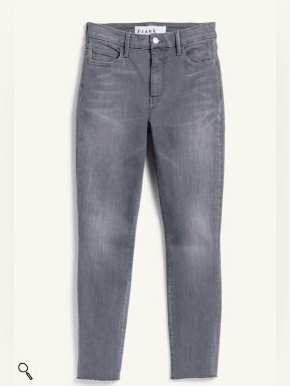 Frank and Eileen Sligo Gray Skinny Ankle Jeans Size 30 Mid Rise Raw Hem Cropped